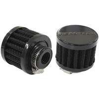 Aeroflow 5/8'' UNIV CLAMP ON FILTER 2'' O.D 1-1/2'' H BLACK TOP