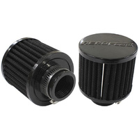 Aeroflow 1-1/4'' UNIV CLAMP ON FILTER 3'' O.D 2-1/2'' H BLACK TOP