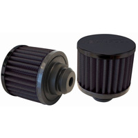 Aeroflow 1-1/4'' PUSH IN BREATHER FILTER3'' O.D 2-1/2'' H BLACK TOP