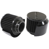 Aeroflow 1-1/2'' BREATH FILTER W/ SHIELD3'' O.D 2-1/2'' H BLACK TOP