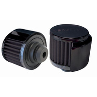 Aeroflow 1-1/4'' PUSH IN BREATH W/SHIELD3'' O.D 2-1/2'' H BLACK TOP