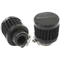Aeroflow 9/16'' UNIV CLAMP ON FILTER 1-3/8'' O.D 1-1/8'' H BLACK TOP