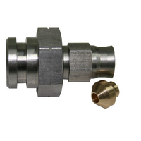 Aeroflow FEMALE INVERTED FLARE 19MM HEXWITH RET CLIP RECESS M10 X 1.5