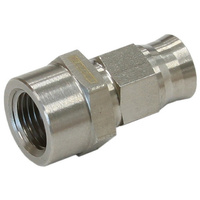 Aeroflow S/S Straight Hose End 1/8'' NPTfemale to -3 teflon hose