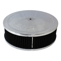 Aeroflow 9'' X 2-3/4'' AIR CLEANER ASSY5-1/8'' NECK CHROME COTTON