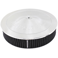 Aeroflow 14'' X 3'' AIR CLEANER ASSY 5-1/8'' DROPBASE CHROME COTTON