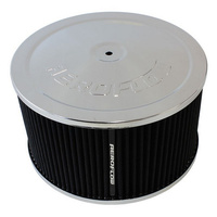 Aeroflow 9'' X 5'' AIR CLEANER ASSEMBLY5-1/8'' NECK CHROME COTTON