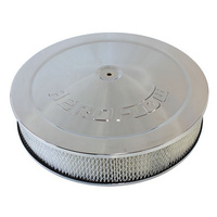 Aeroflow 14'' X 3'' AIR CLEANER ASSY 5-1/8'' DROPBASE CHROME PAPER