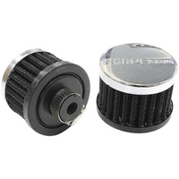 Aeroflow 3/8'' UNIV CLAMP ON FILTER 2'' O.D 1-1/2'' H CHROME TOP