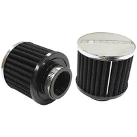 Aeroflow 1-3/8'' UNIV CLAMP ON FILTER 3'' O.D 2-1/2'' H CHROME TOP