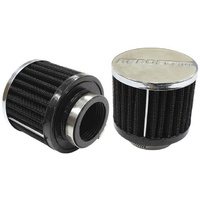 Aeroflow 1-1/2'' UNIV CLAMP ON FILTER 3'' O.D 2-1/2'' H CHROME TOP