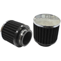 Aeroflow 1-3/4'' UNIV CLAMP ON FILTER 3'' O.D 2-1/2'' H CHROME TOP