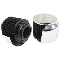 Aeroflow 1-1/2'' BREATH FILTER W/ SHIELD3'' O.D 2-1/2'' H CHROME TOP