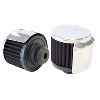Aeroflow 1-1/4'' PUSH IN BREATH W/SHIELD3'' O.D 2-1/2'' H CHROME TOP