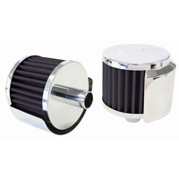 Aeroflow 1'' PUSH IN BREATHER W/ SHIELD3'' O.D 2-1/2'' H CHROME TOP