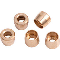 Aeroflow TEFLON BRASS OLIVE INSERT -8ANSUIT TEFLON HOSE END -8AN 5PK