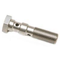 Aeroflow DOUBLE BANJO BOLT 3/8 X24 STAINLESS 40MM LONG