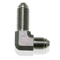 Aeroflow STAINLESS -4AN BULKHEAD 90DEG STAINLESS NUT SEPERATE