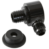 Aeroflow BLACK BOOSTER VALVE UNIVERSAL 21MM / 13/16'' HOLE TO -6AN