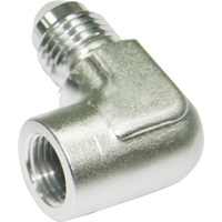 Aeroflow 90 Deg adaptor 1/8 NPT to -3 Silver