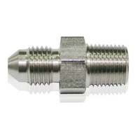Aeroflow Flare to NPT Adapter -03AN Male to 1/8" NPT Stainless AF380-03