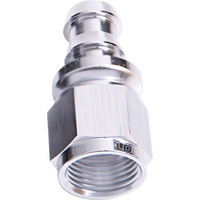 Aeroflow STRAIGHT PUSH LOCK END -6AN SILVER NO CLAMP REQUIRED