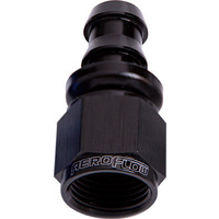 Aeroflow STRAIGHT PUSH LOCK END -8AN BLACK NO CLAMP REQUIRED