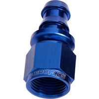 Aeroflow STRAIGHT PUSH LOCK END -10AN BLUE NO CLAMP REQUIRED