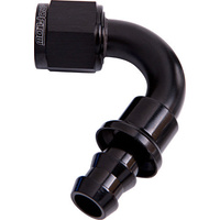 Aeroflow 120 DEG PUSH LOCK END -6AN BLACK NO CLAMP REQUIRED