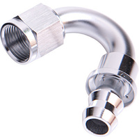 Aeroflow 150 DEG PUSH LOCK END -6AN SILVER NO CLAMP REQUIRED