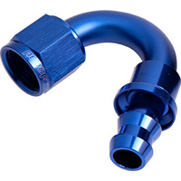 Aeroflow 150 DEG PUSH LOCK END -8AN BLUE NO CLAMP REQUIRED