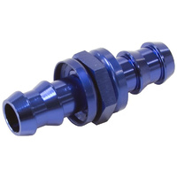 Aeroflow -4 PUSH LOCK BARB JOINER BLUE 1/4'' MALE TO MALE BARB