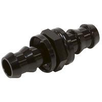 Aeroflow -4 PUSH LOCK BARB JOINER BLACK 1/4'' MALE TO MALE BARB