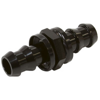 Aeroflow -6 to -8 PUSH LOCK BARB JOINERBLACK 3/8'' to 1/2''MALE to MALE