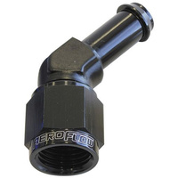 Aeroflow FEMALE -6AN 45DEG TO 3/8'' BARBBLACK SWIVEL NUT
