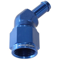 Aeroflow FEMALE -8AN 45DEG TO 3/8'' BARBBLUE SWIVEL NUT