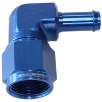 Aeroflow FEMALE -8AN 90DEG TO 3/8'' BARBBLUE SWIVEL NUT