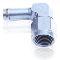 Aeroflow FEMALE -8AN 90DEG TO 1/2'' BARBSILVER SWIVEL NUT