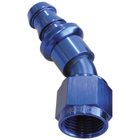 Aeroflow 30 DEG PUSH LOCK END -10AN BLUE NO CLAMP REQUIRED <15PSI
