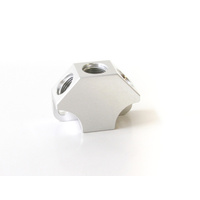 Aeroflow Y BLOCK 4 PORT DISTRIBUTION SILVER 3X -8ORB 1X-10ORB INLET