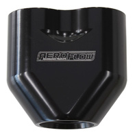 Aeroflow AEROFLOW -10AN TO 2x-8AN FEMALE ORB Y BLOCK BLACK AF 455-10-08BLK