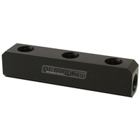 Aeroflow FUEL BLOCK LOG TYPE -8ORB BLACK 2 X-8 SIDE 3X -8 TOP