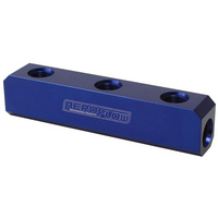 Aeroflow FUEL BLOCK LOG TYPE -12ORB BLUE 2 X-12 SIDE 2X -12 TOP