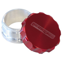 Aeroflow 1'' ALUM WELD BUNG AND CAP RAW WELD ON / RED CAP