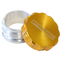 Aeroflow 1.5'' ALUM WELD BUNG AND CAP RAW WELD ON / GOLD CAP