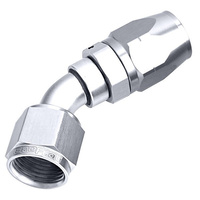 Aeroflow 500 Series Cutter Hose End -06AN Female to -06AN Hose 45-Degree Silver AF502-06S