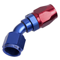 Aeroflow ALLOY 45 DEG HOSE END -20AN BLUE CUTTER STYLE FULL SWIVEL