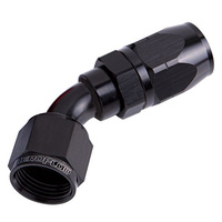Aeroflow 500 Series Cutter Hose End -20AN Female to -20AN Hose 45-Degree Black AF502-20BLK