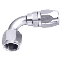 Aeroflow 500 Series Cutter Hose End -20AN Female to -20AN Hose 90-Degree Silver AF503-20S