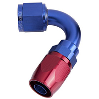 Aeroflow 500 Series Cutter Hose End -10AN Female to -10AN Hose 120-Degree Blue/Red AF504-10
